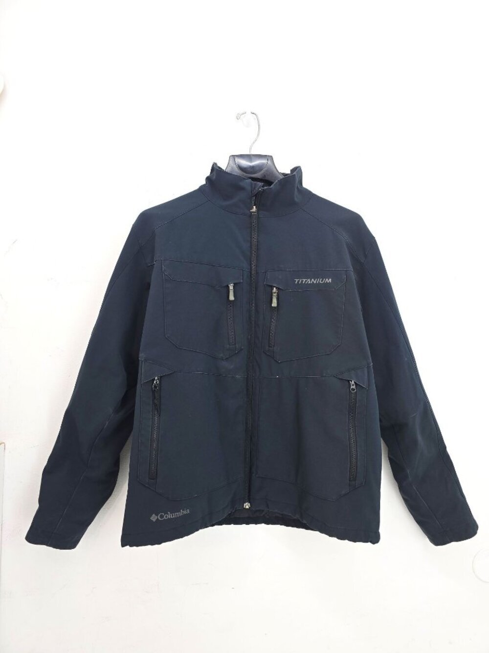 Columbia Titanium Black Softshell Coat Jacket Men Size XL
